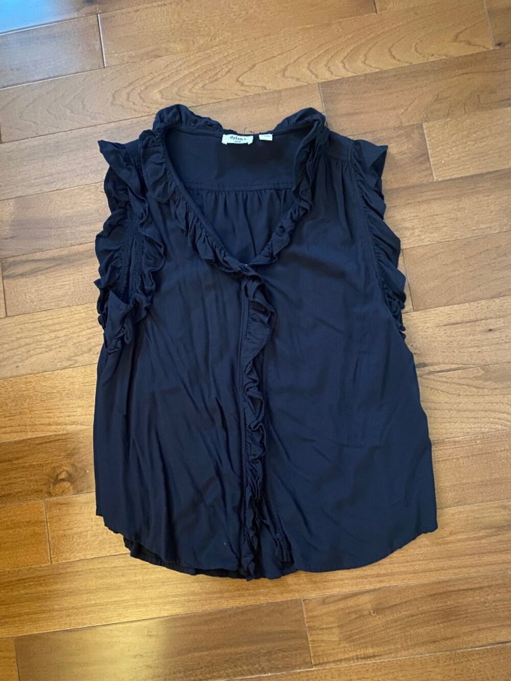 Dylan (Sundance Catalog) black ruffled small blouse